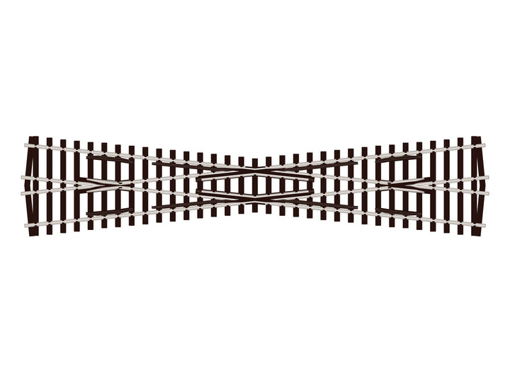 PECO SL-194 OO/HO scale Code 75 12-degree long crossing, manufacturer overhead illustration.