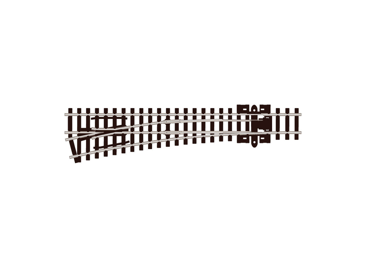 PECO SL-E396 N gauge Code 80 medium-radius left-hand Electrofrog turnout