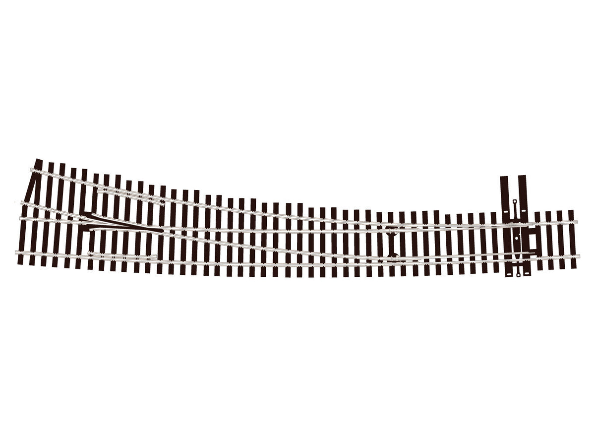 PECO SL-E8376 HO Code 83 No. 7 right-hand curved Electrofrog turnout — manufacturer product photo