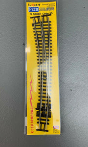 PECO SL-E387F N scale Code 55 left-hand curved Electrofrog turnout