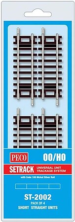 PECO ST-2002 OO HO Code 100 straight track 3 1/8 inch