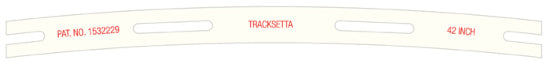 PECO Tracksetta OOT42 OO/HO track-laying template marked 42 inch radius
