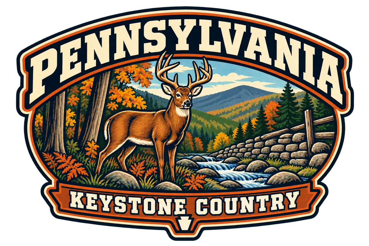 Pennsylvania heritage badge embroidery artwork