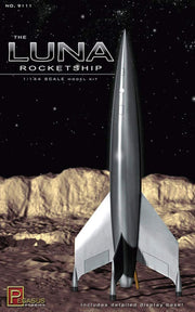 Pegasus 9111 Luna Rocketship 1:144 model kit packaging design