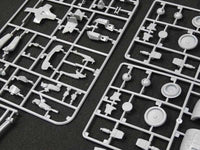 Pegasus 9016 gray plastic sprues showing mechanical detail parts