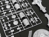 Pegasus 9016 engine pod halves and body components before assembly