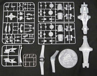 Pegasus 9016 unassembled Aerial Hunter Killer kit parts, clear sprue, logo base and stand