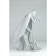 Pegasus 9130 Mothman, side view of the assembled unpainted creature and stump base