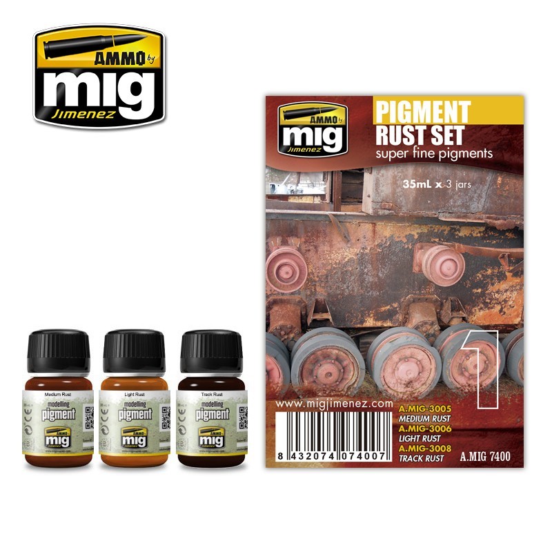 AMMO by Mig Jimenez Pigment Rust Set – A.MIG-7400 — exact AMMO product