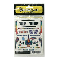 PineCar P321 Heavy Metal Stick-On Decals package