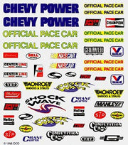 PineCar P317 NASCAR dry transfer decals