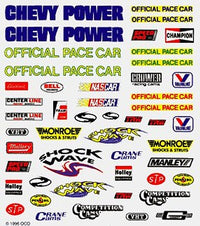 PineCar P317 NASCAR dry transfer decals