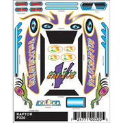 PineCar Raptor Stick-On Decals P320 for Pinewood Derby Cars - product image