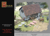 Pegasus 7052 Farm Animals 1:72 packaging showing painted animal figures in an illustrative farm scene