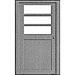 Pikestuff Doors (White Styrene)Entryway Type w/Three-Panel Window pkg(3) — exact product reference