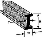 Plastruct 90030 B-18 9/16" ABS I-Beam