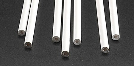 Plastruct TB-8 white butyrate round tubing 1/4 inch 7 pack