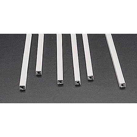 Plastruct ST-6 ABS square tube 3/16 inch six pack 90202