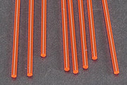 Plastruct FARR-3H fluorescent red acrylic rod 3/32 inch eight pack 90272
