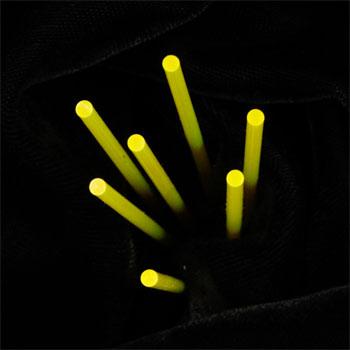 Plastruct fluorescent yellow acrylic rod 1/8 inch seven pack 90283