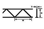 Plastruct 90412 OTS-6 13/64" Warren Open-Web Truss – Style 1