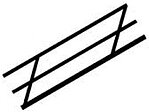 Plastruct 90484 SR-12 ABS Stair Railing