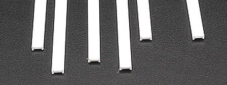 Plastruct BFS-5 5/32 inch styrene I-beam six pack 90514