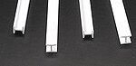 Plastruct 90548 HFS-12 3/8" Styrene H-Column