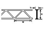 Plastruct 90651 OWTS-4 1/8" Styrene Warren Open-Web Truss – Style 2