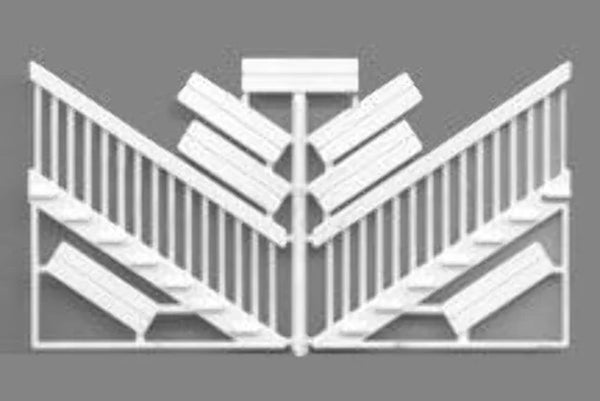 Plastruct O Scale stairs with railing 90698