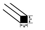 Plastruct 90750 MS-60 .060" Styrene Square Rod