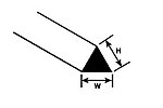 Plastruct 90842 MRT-40 .040" Styrene Triangular Rod