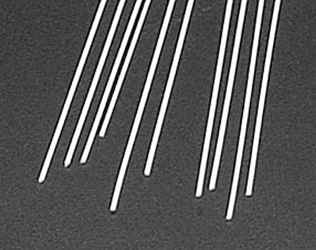 Plastruct MR-25 .025 inch round styrene rod 10 inch 10 pack