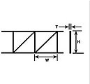 Plastruct 90923 OWT-103 7/16" Pratt Open-Web Truss