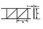 Plastruct 90925 OWT-105 27/32" Pratt Open-Web Truss