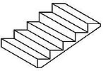 Plastruct 90950 STEP-1 Stair Steps 1:400 Scale