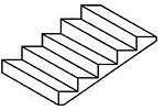 Plastruct 90956 STEP-201 Stair Steps N Scale / 1:200