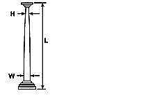 Plastruct 90992 COL-48 Georgian Column, O Scale 1:48 product image