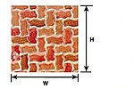 Plastruct 91645 PS-142L Red Interlocking Paving Patterned Sheet
