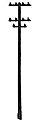 Plastruct 94852 Telephone Pole Set HO Scale / 1:100