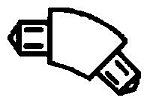Plastruct 95021 EL-3 45° Elbow Fitting