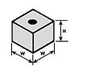 Plastruct 95401 CB-12 3/8" ABS Column Base
