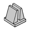 Plastruct 95415 BM-12 Base Mount Fittings – 5-Pack — manufacturer product diagram