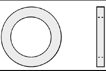 Plastruct 95624 RI-18 13/16" O.D. Ring / Flange – 5-Pack — manufacturer product diagram