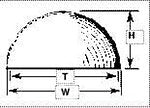 Plastruct 95842 VHH-14 7/16" Hemispherical Vessel Head
