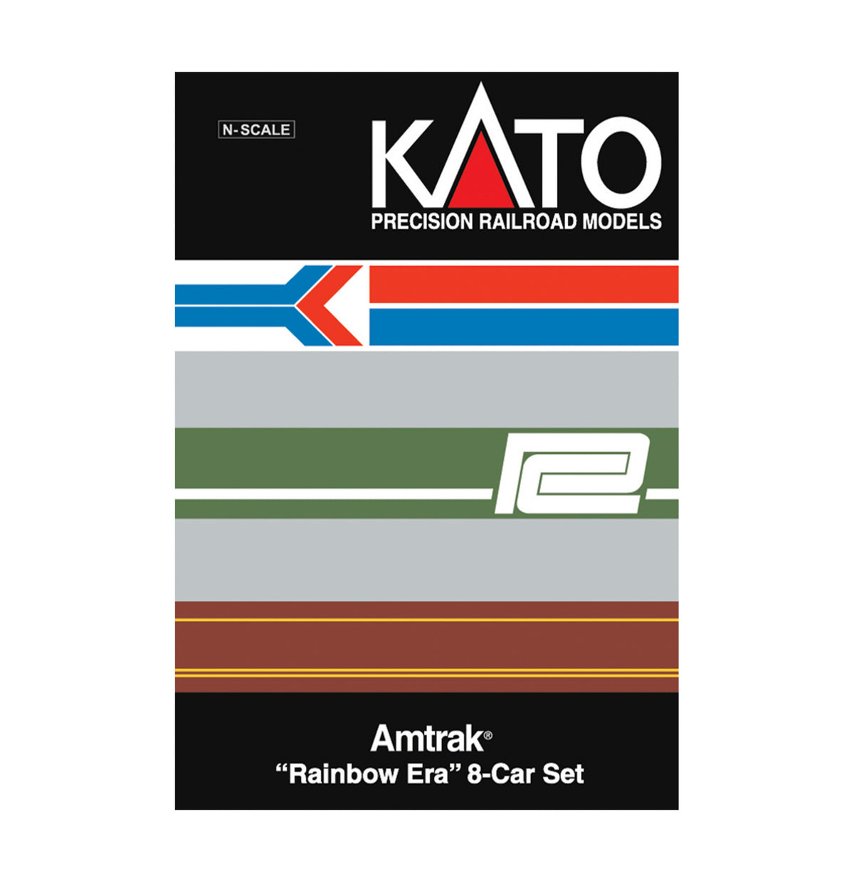 Amtrak “Rainbow Era” 8-Car Set (106-1971) exact product view 1