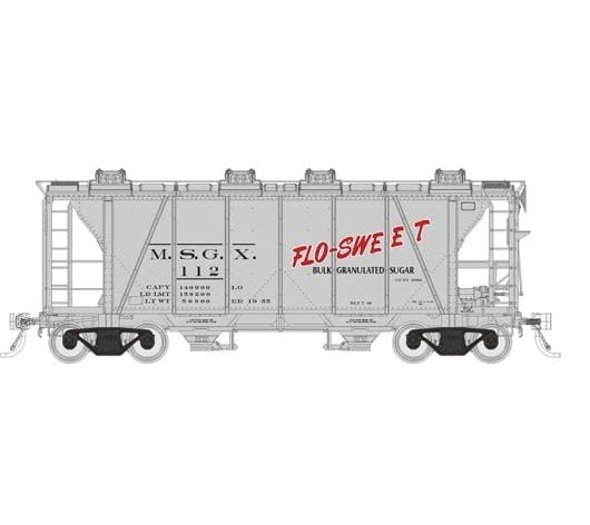 Rapido HO Scale MSGX Flo-Sweet Enterprise Covered Hopper Single Car – 149004A