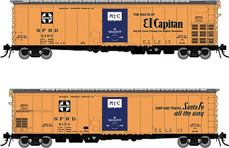 Rapido HO Scale Santa Fe RR-56 Refrigerator Car El Capitan 4-Pack – 156005