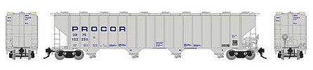 Rapido HO Scale UNPX Procor Covered Hopper 6-Pack – 157001