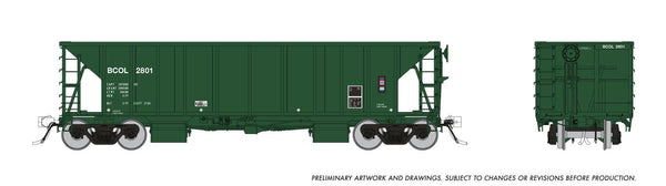 Rapido HO NSC Ballast Hopper BC Rail Early Single Car #2 – 158017A